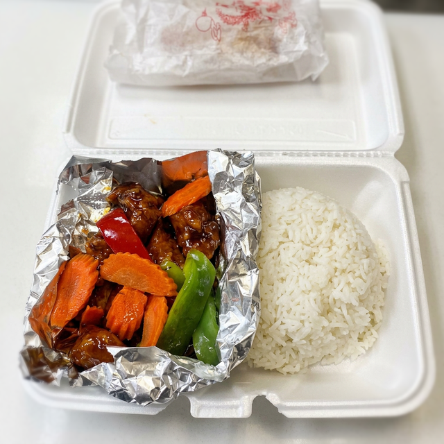 L- General Tso Chicken.